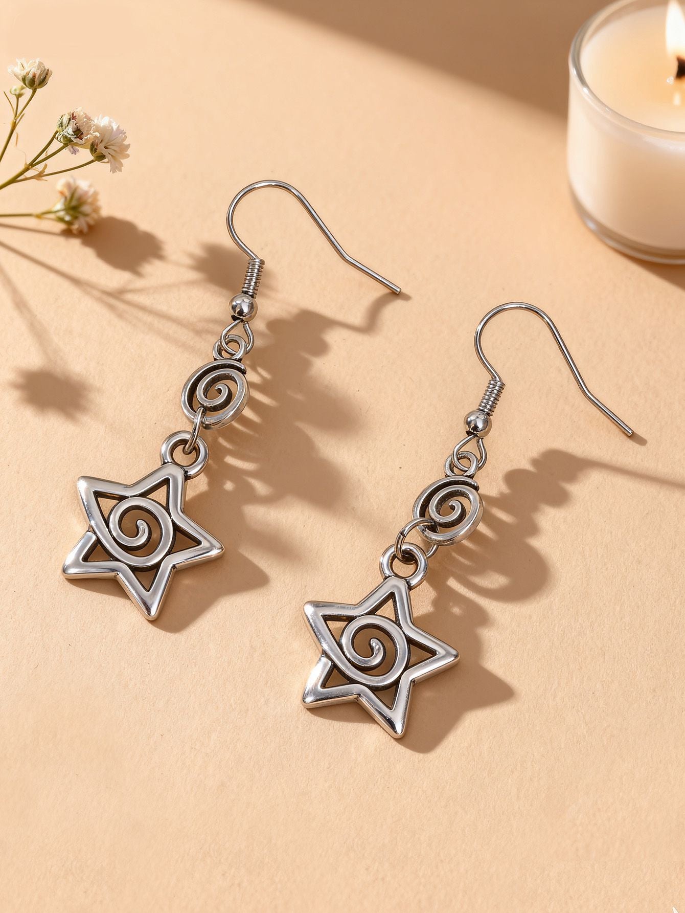 Retro Spiral Simple Distressed Creative Metal Mosquito Coil Alloy Earring