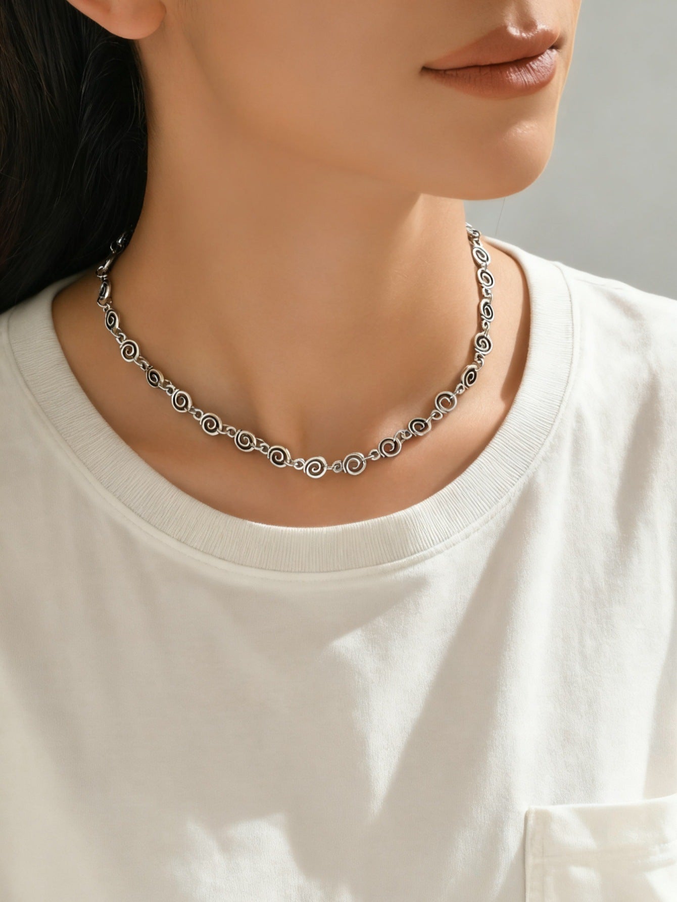 Retro Spiral Simple Distressed Creative Metal Mosquito Coil Alloy Earring