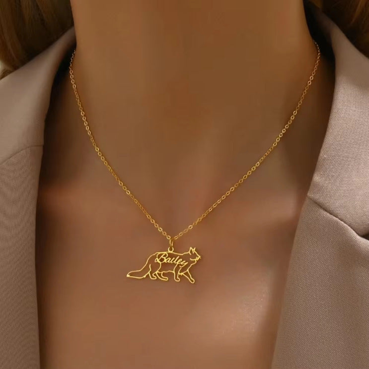 DIY Hand-Painted Cat Personalized Name Necklace For Pets